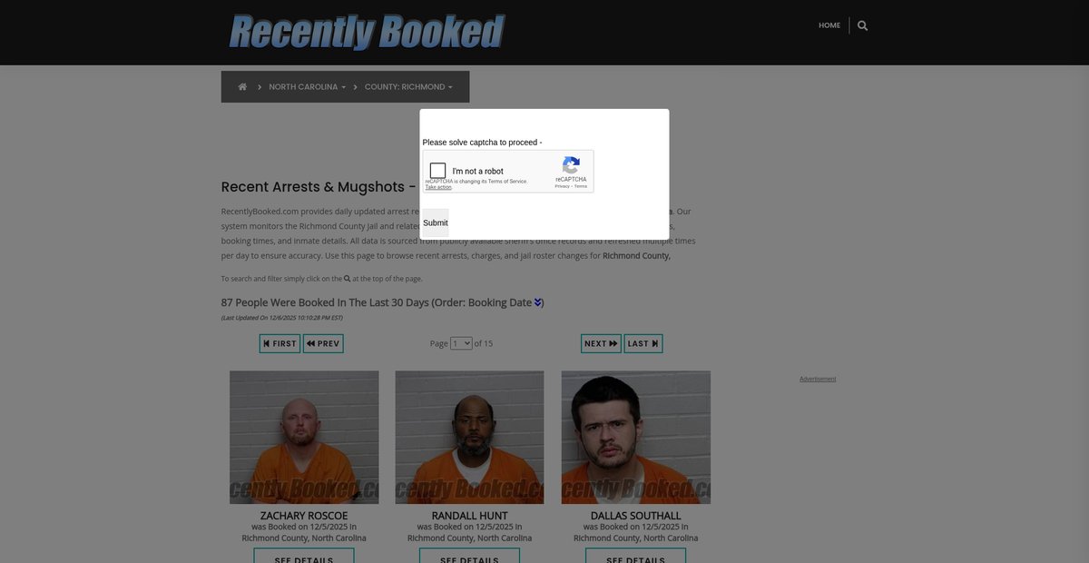 Preview of recentlybooked.com