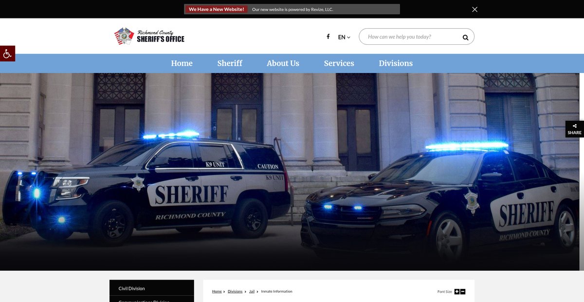 Preview of richmondcountysheriff.net