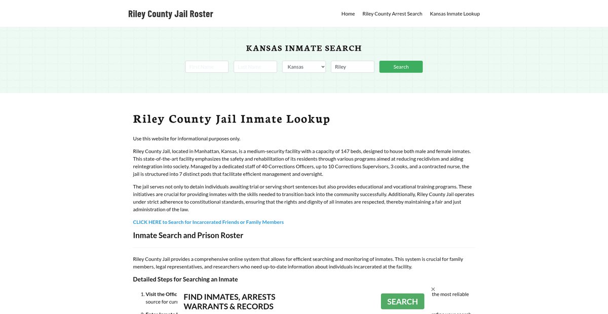 Preview of rileycountyjail.org