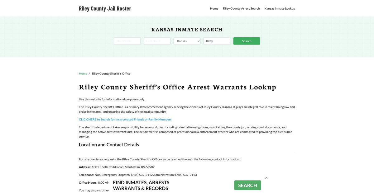 Preview of rileycountyjail.org