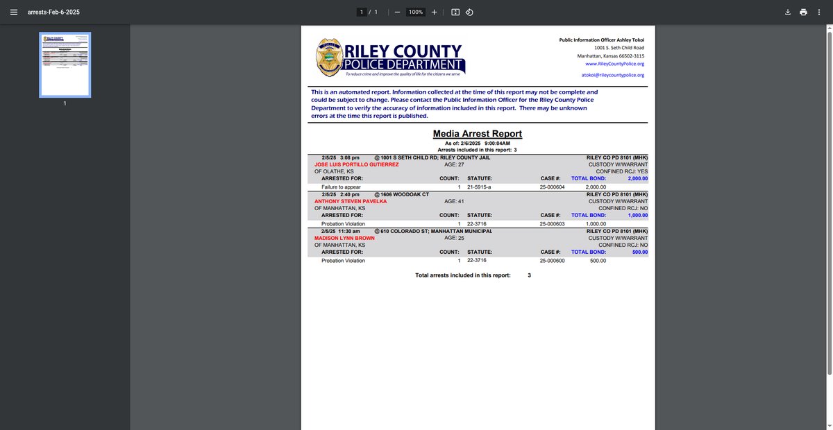 Preview of rileycountypolice.org