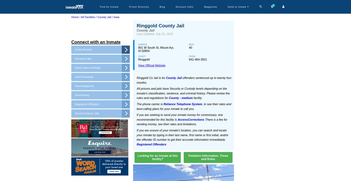 Preview of inmateaid.com