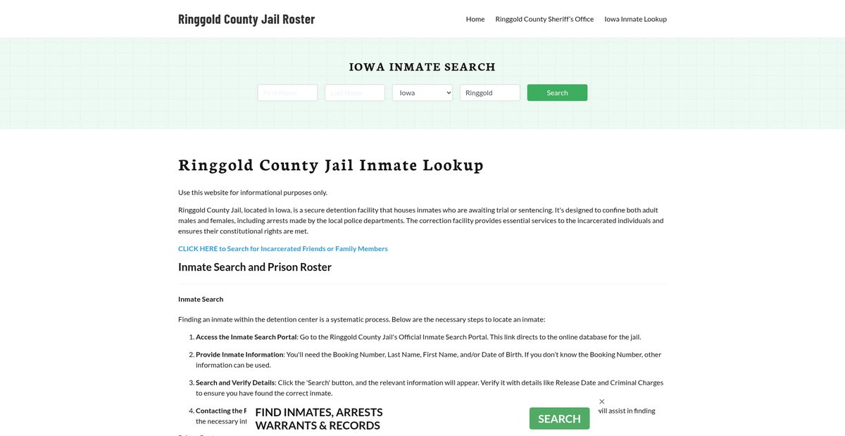 Preview of ringgoldcountyjail.org