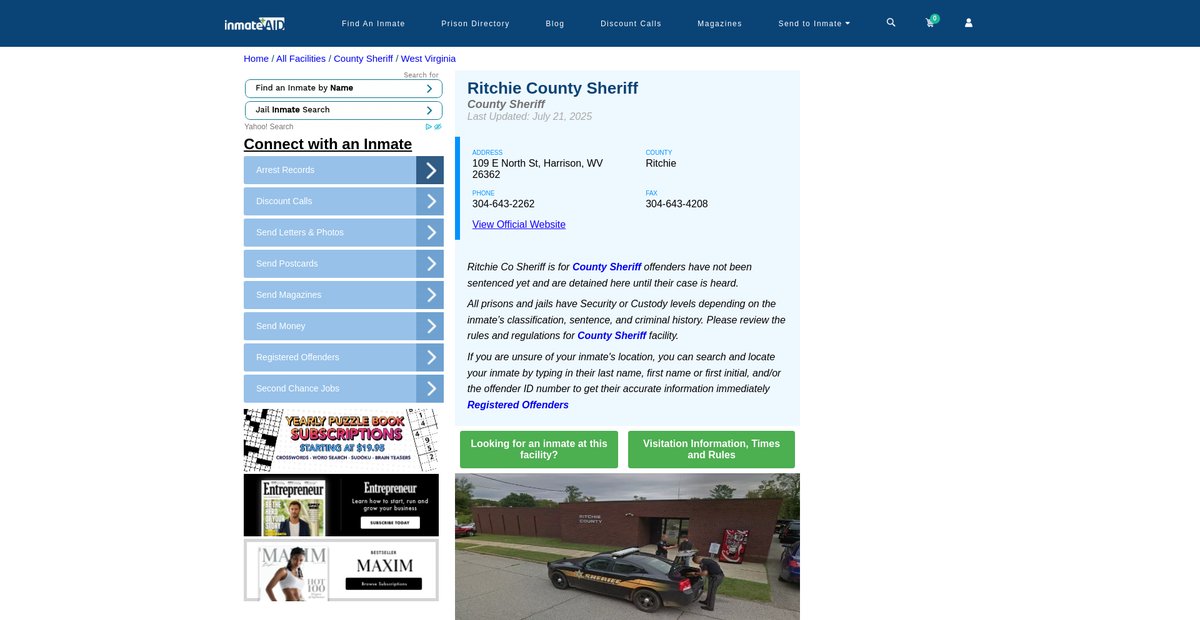 Preview of inmateaid.com