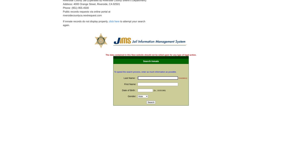 Preview of californiaarrestsearch.com