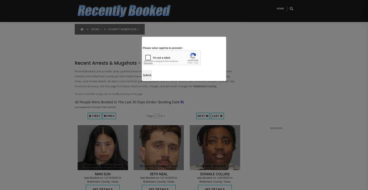 Preview of recentlybooked.com