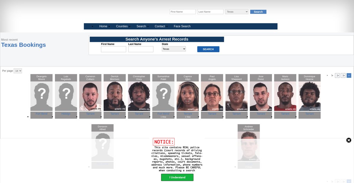 Preview of texas.arrests.org