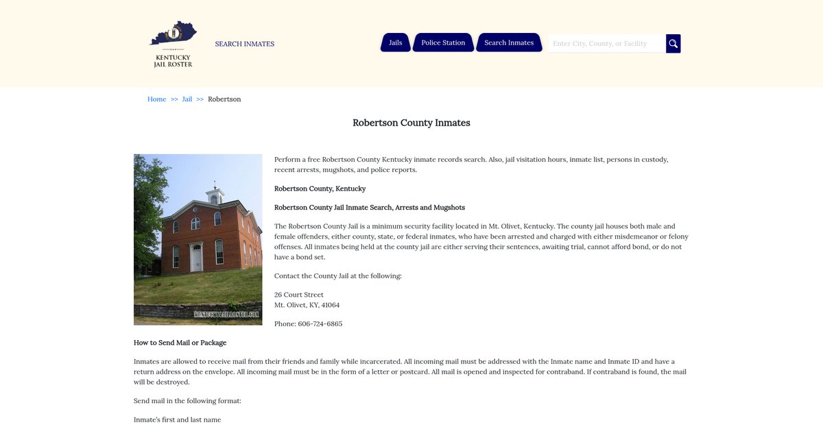 Preview of kentuckyjailroster.com