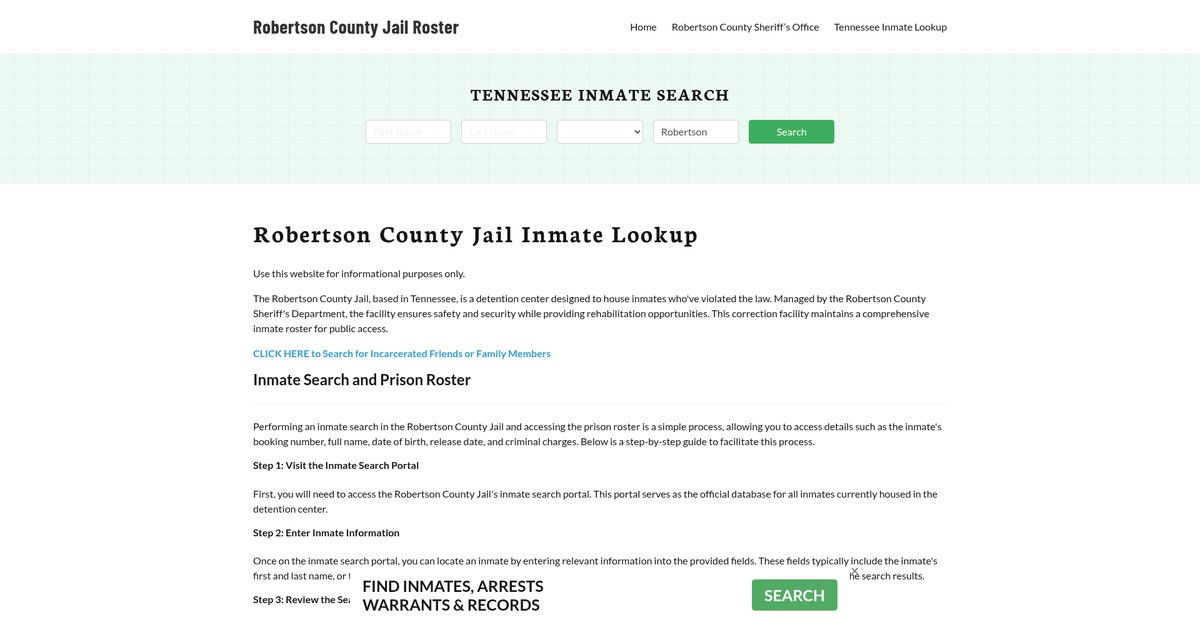 Preview of robertsoncountyjail.org
