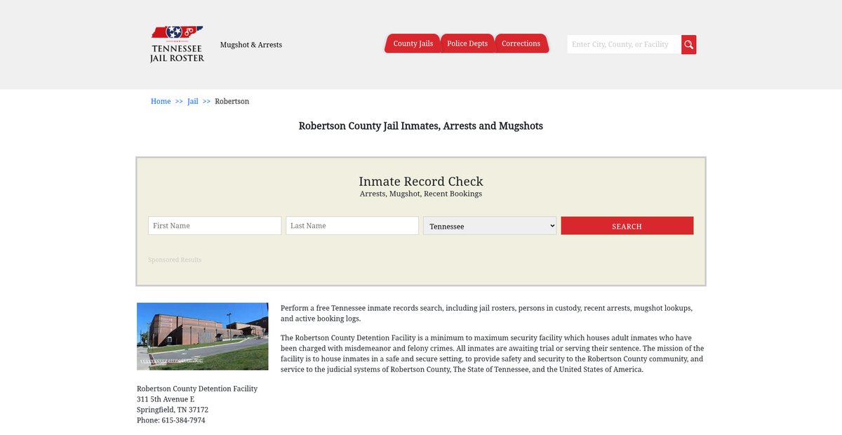 Preview of tennesseejailroster.com