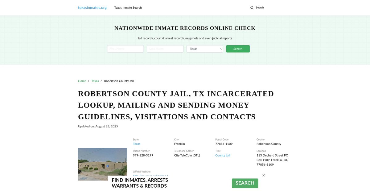 Preview of texasinmates.org