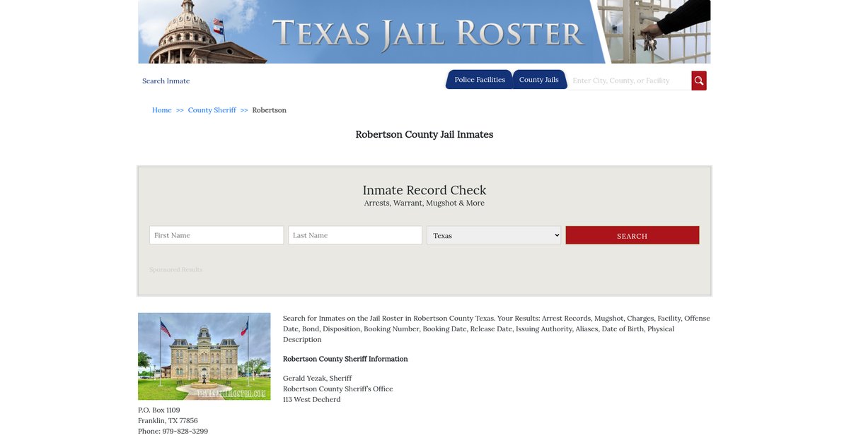 Preview of texasjailroster.com