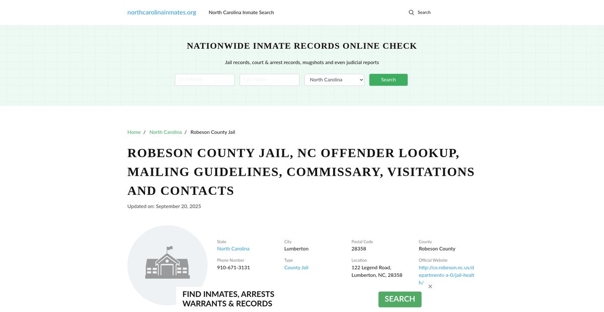 Preview of northcarolinainmates.org