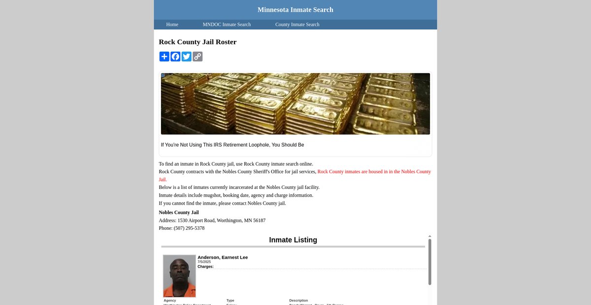 Preview of inmatesearchminnesota.org