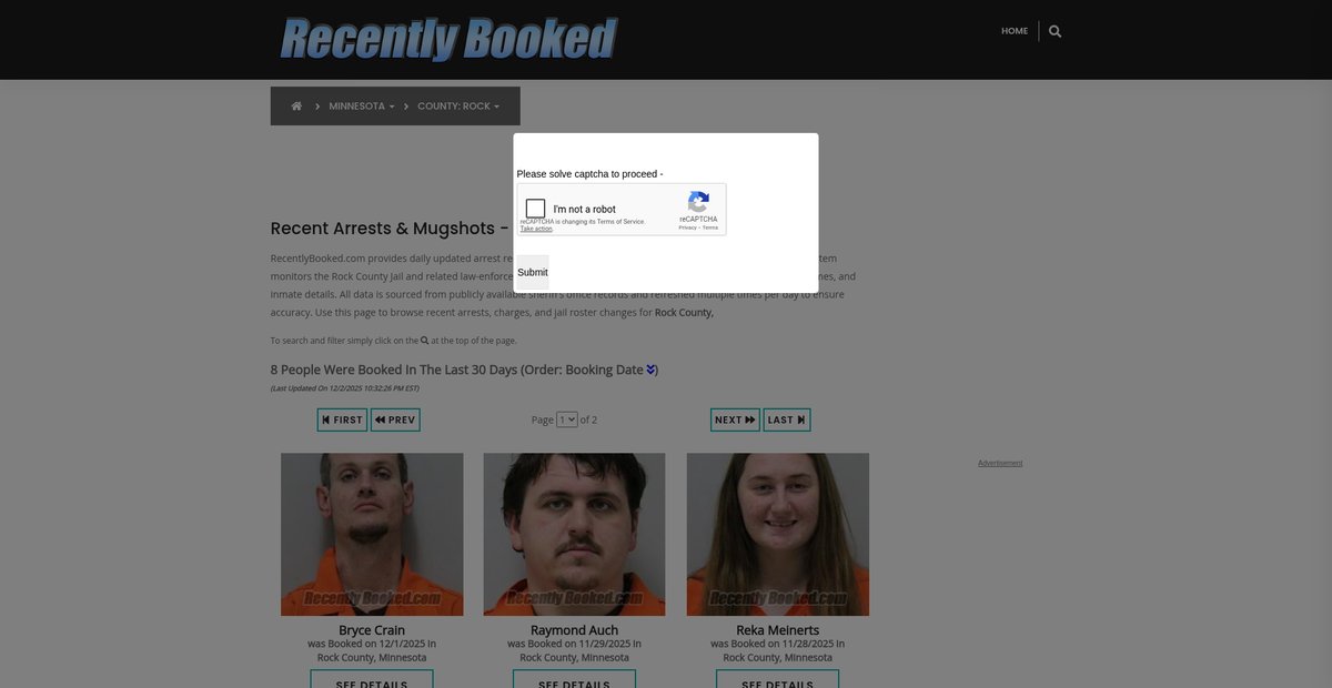 Preview of recentlybooked.com