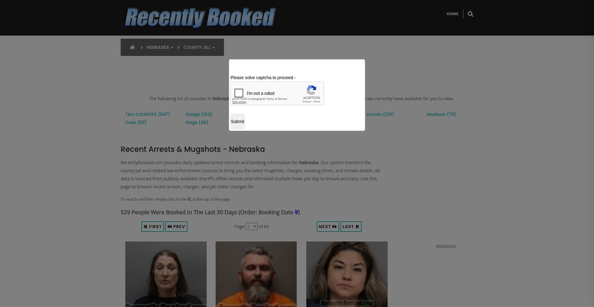 Preview of recentlybooked.com