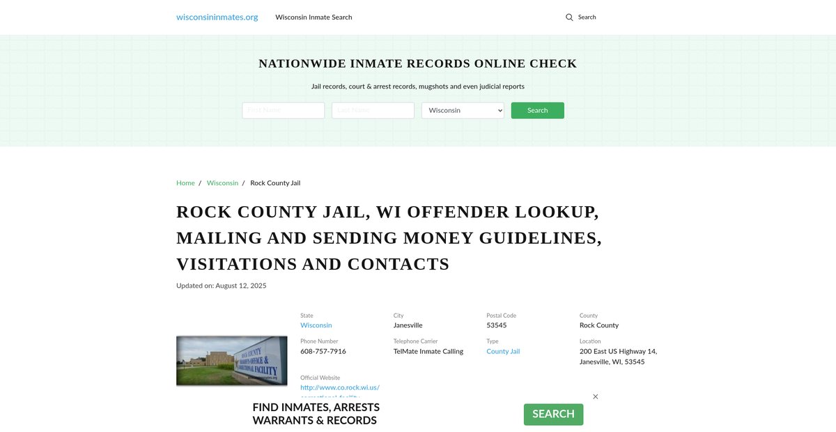 Preview of wisconsininmates.org