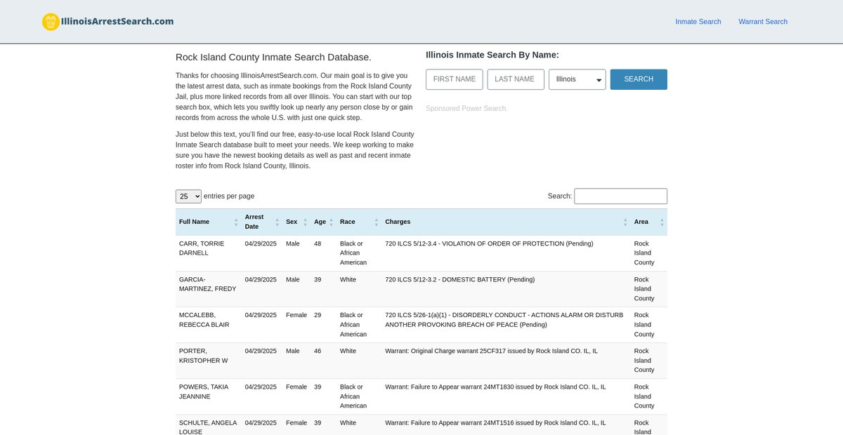Preview of illinoisarrestsearch.com