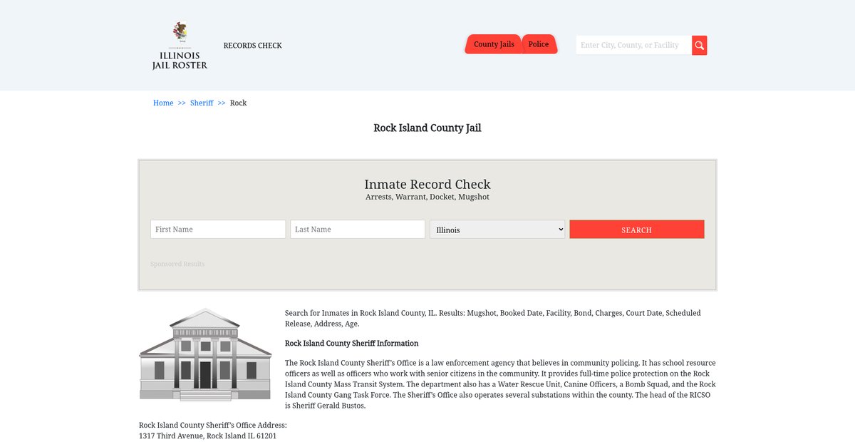 Preview of illinoisjailroster.com