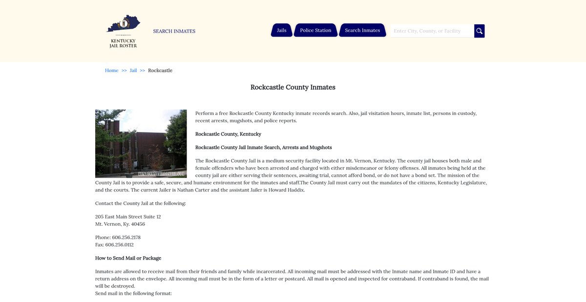 Preview of kentuckyjailroster.com
