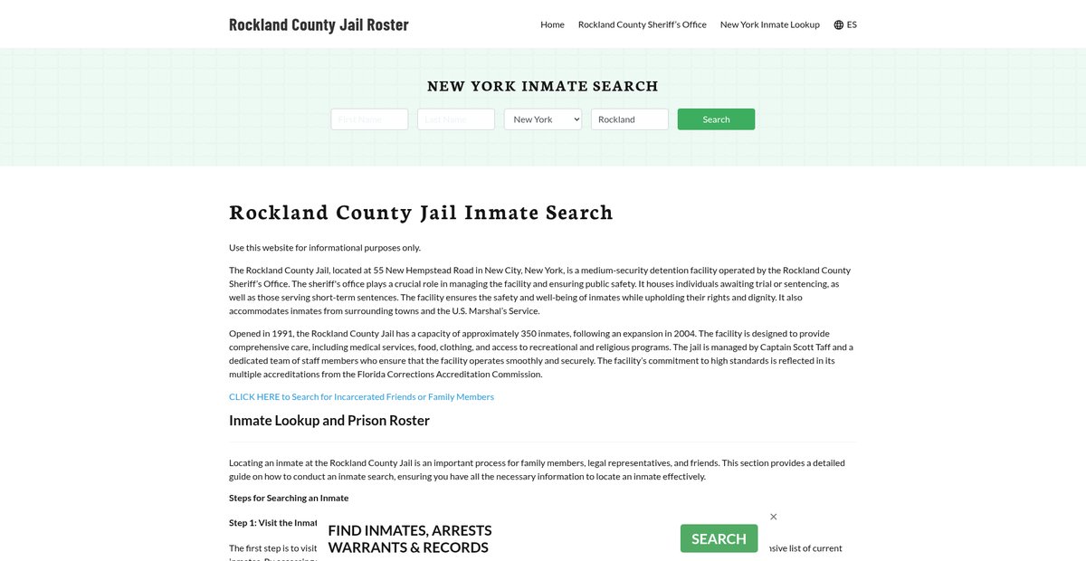 Preview of rocklandcountyjail.org