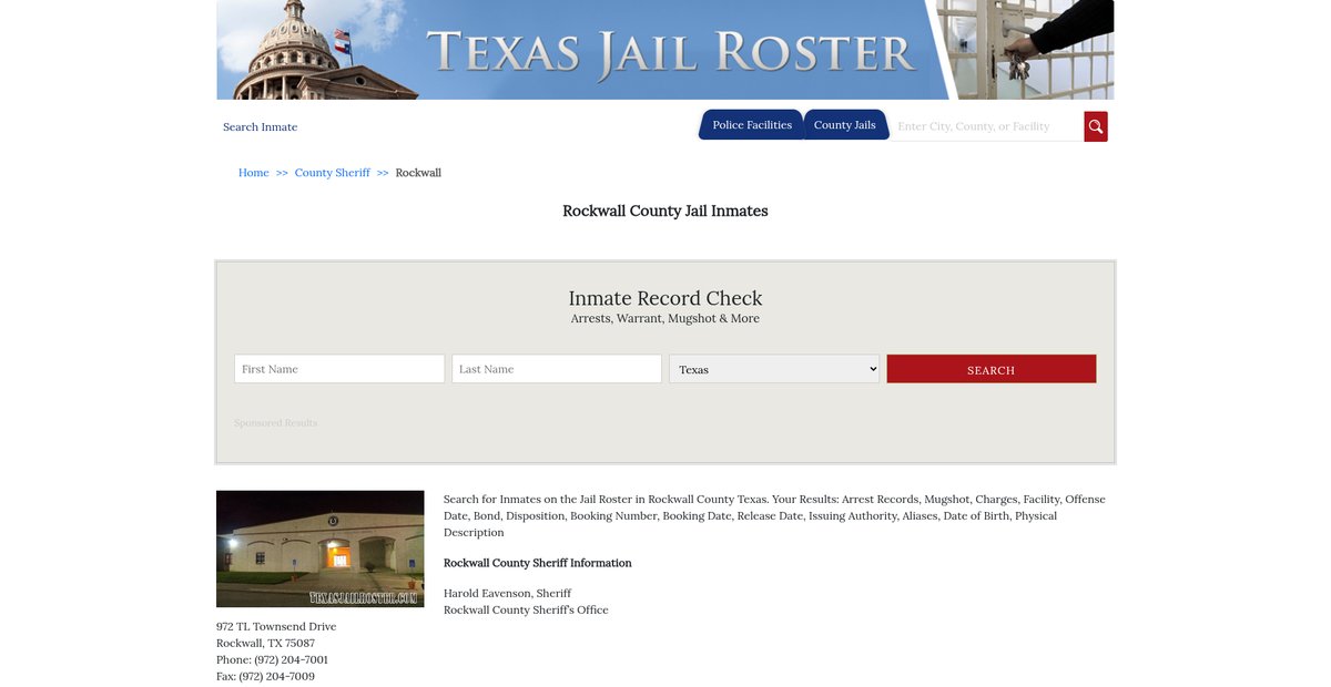 Preview of texasjailroster.com