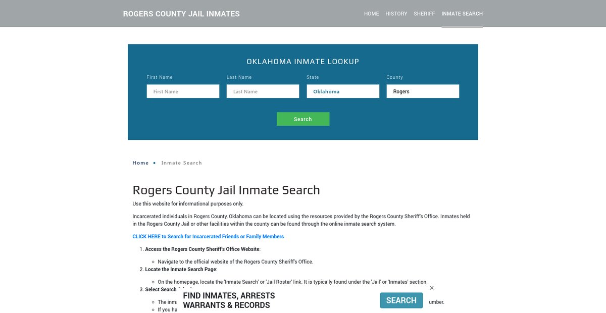 Preview of rogersjailroster.org