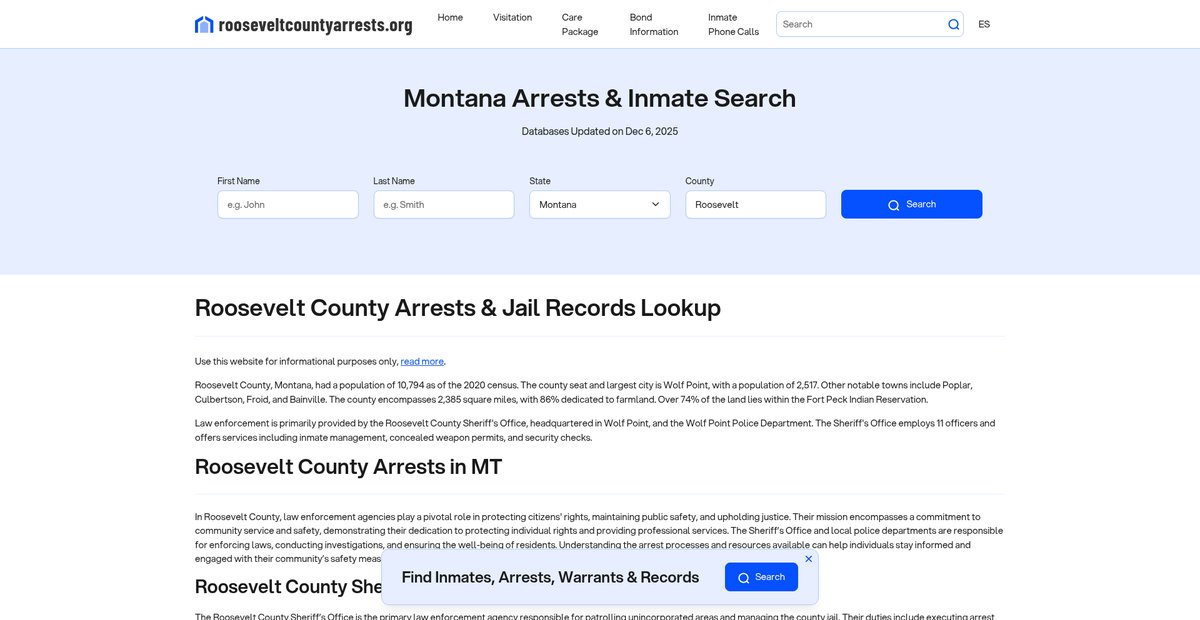 Preview of rooseveltcountyarrests.org