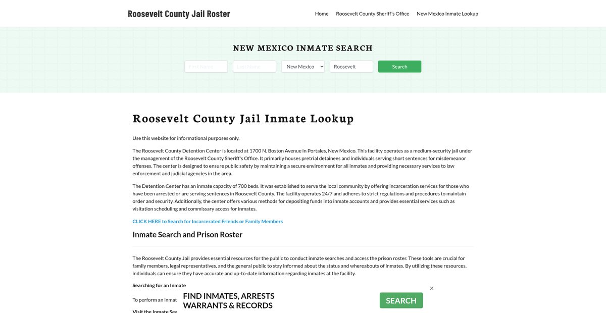 Preview of rooseveltcountyjail.org