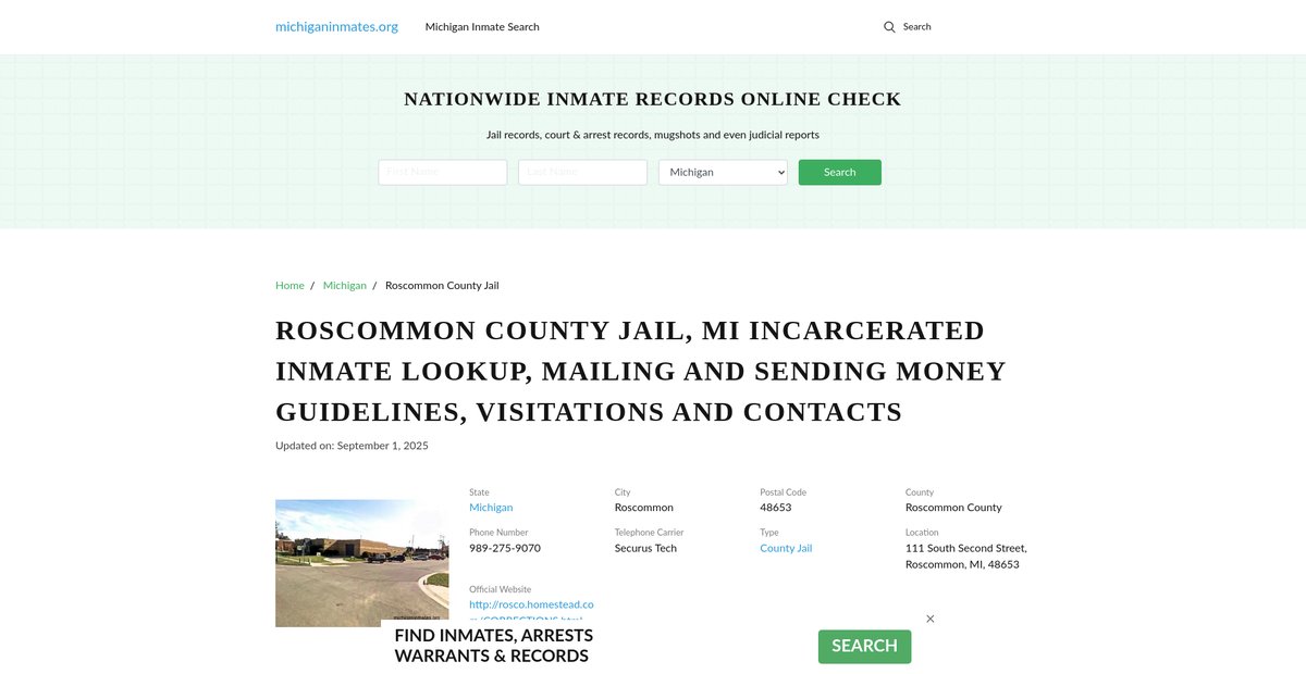 Preview of michiganinmates.org