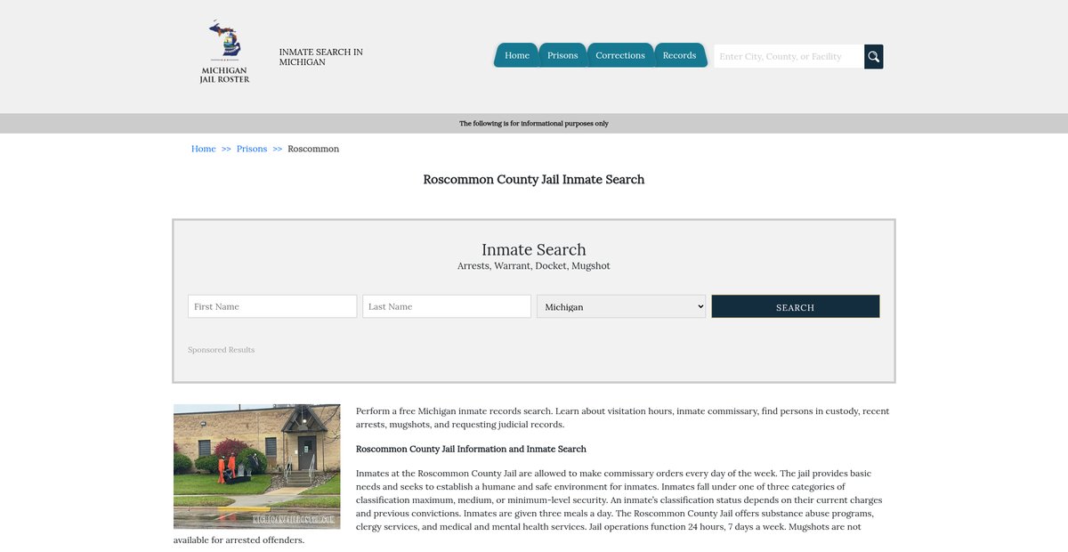 Preview of michiganjailroster.com