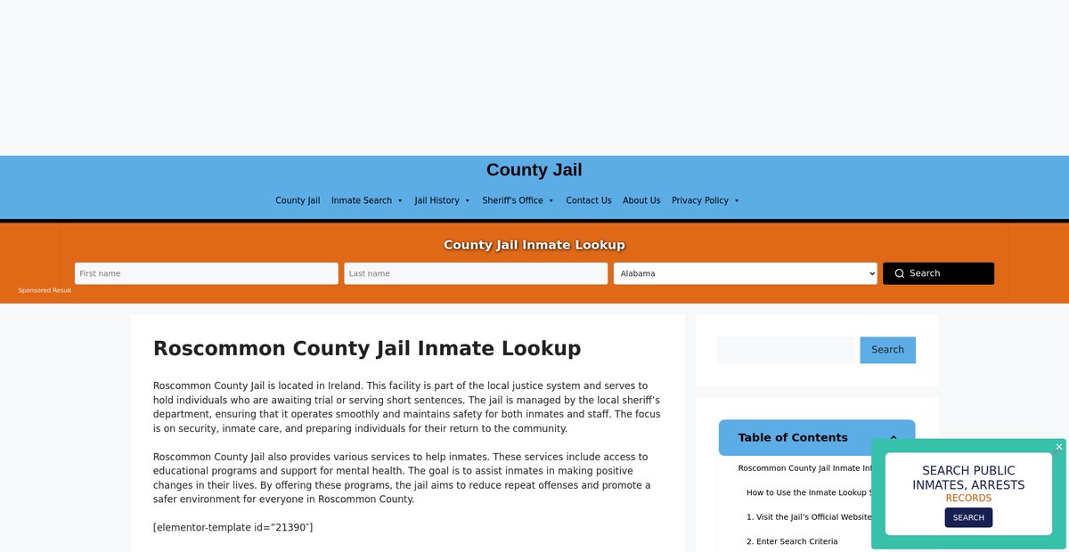 Preview of roscommon.countyjail.org