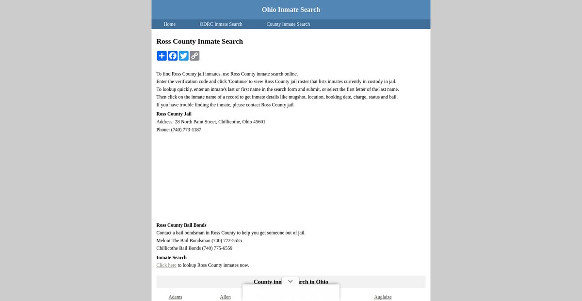 Preview of inmatesearchohio.org
