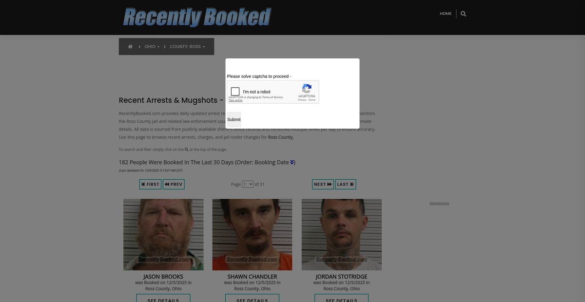 Preview of recentlybooked.com
