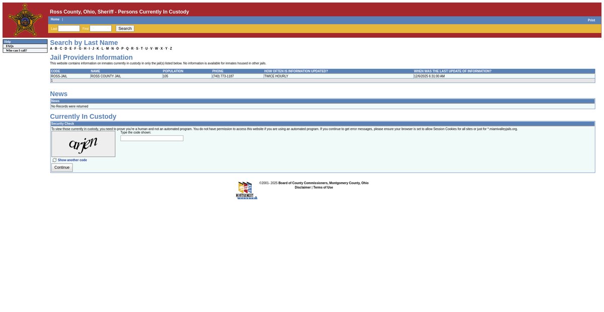 Preview of ross.miamivalleyjails.org