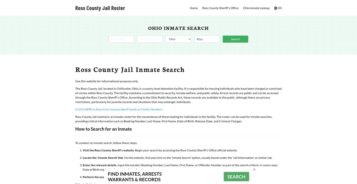Preview of rosscountyjail.org