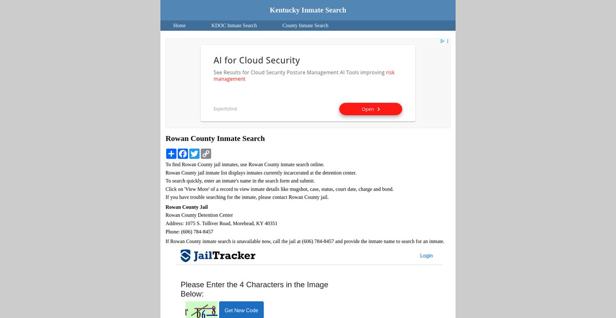 Preview of inmatesearchkentucky.org