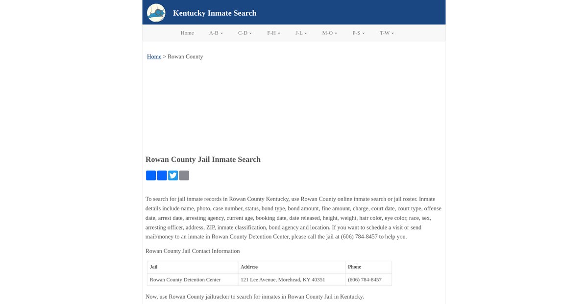 Preview of inmatesearchky.org
