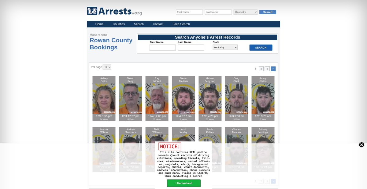 Preview of kentucky.arrests.org