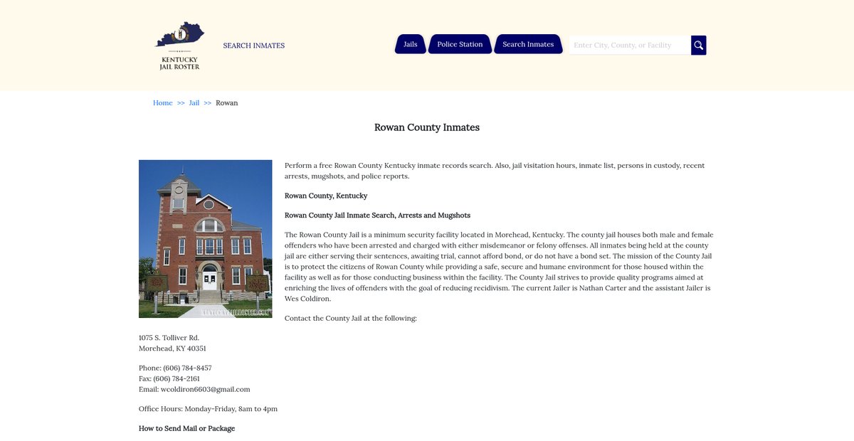 Preview of kentuckyjailroster.com