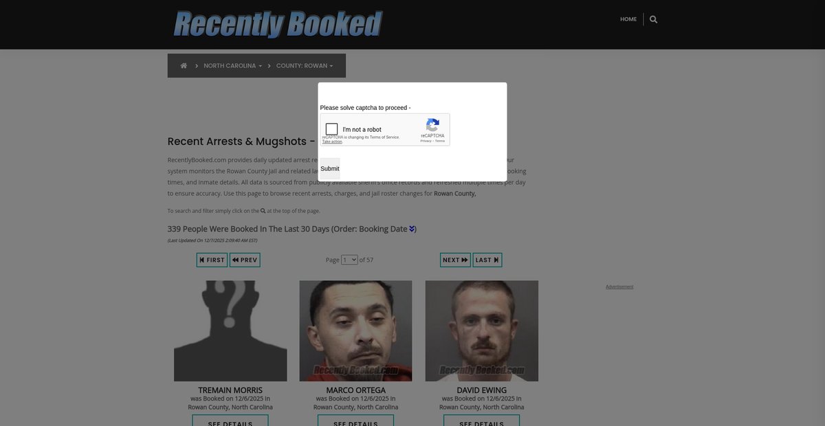 Preview of recentlybooked.com