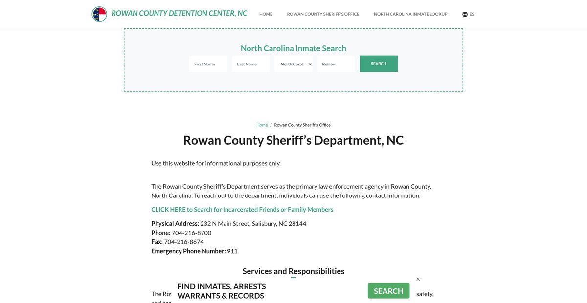 Preview of rowancountydetentionnc.org