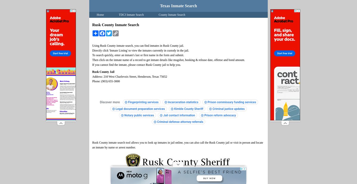 Preview of inmatesearchtexas.org
