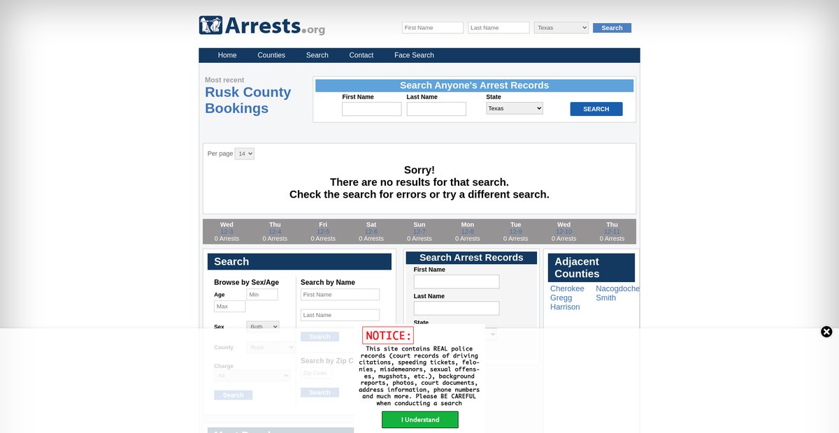 Preview of texas.arrests.org
