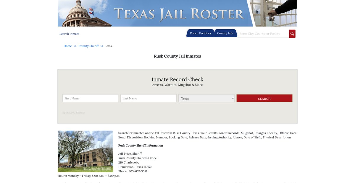 Preview of texasjailroster.com