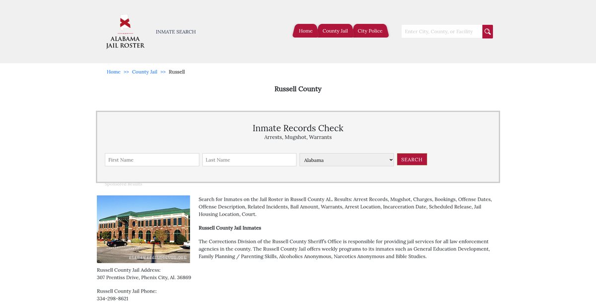 Preview of alabamajailroster.com