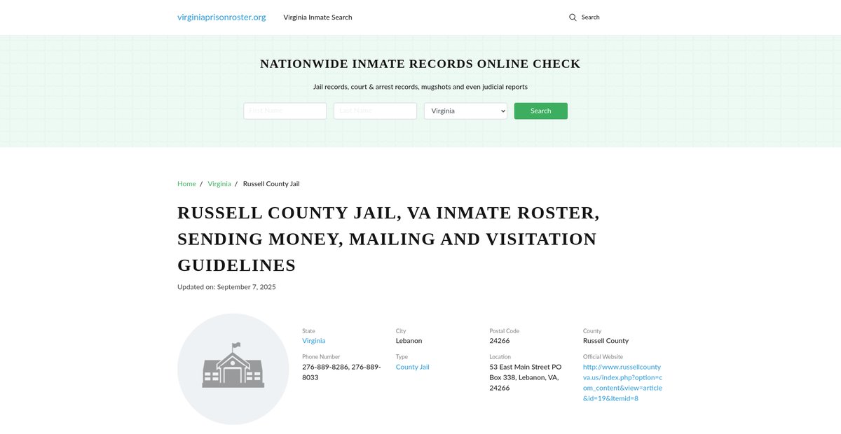 Preview of virginiaprisonroster.org