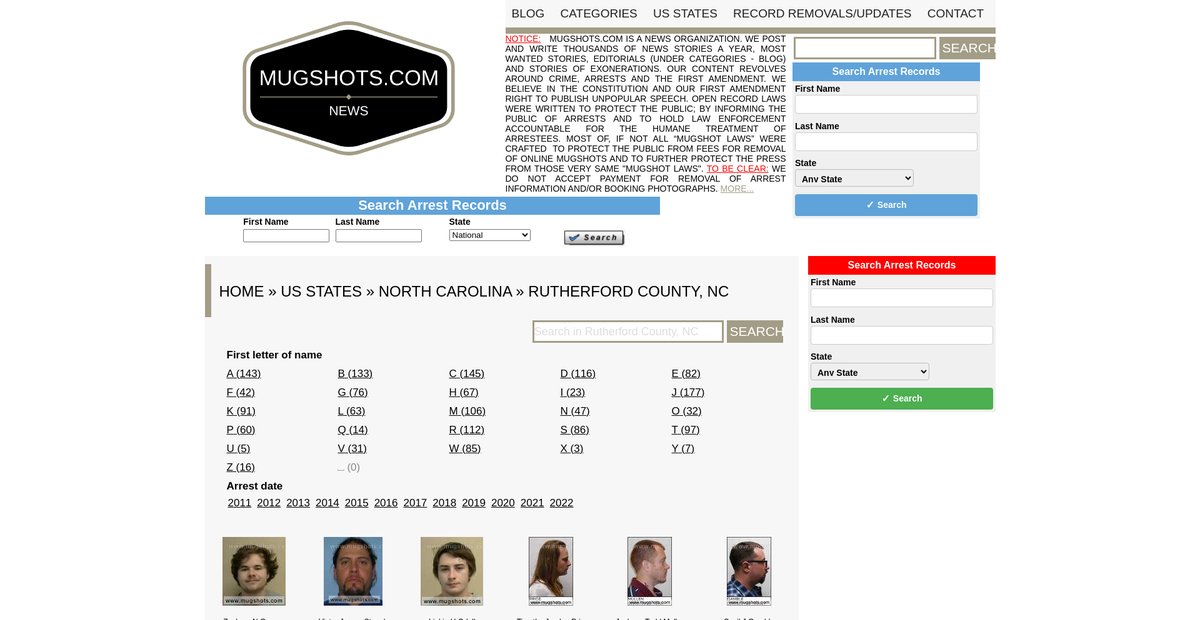 Preview of mugshots.com