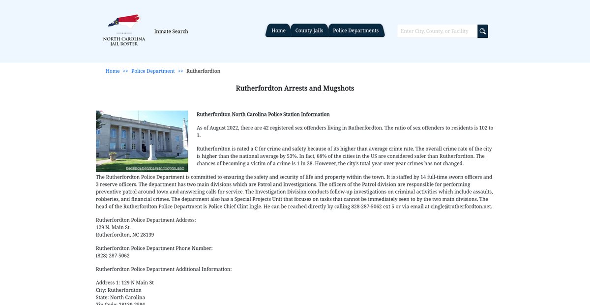 Preview of northcarolinajailroster.com