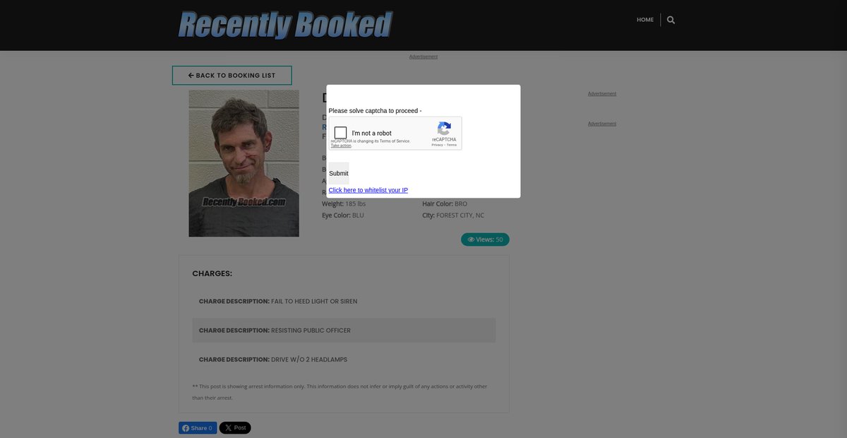Preview of recentlybooked.com